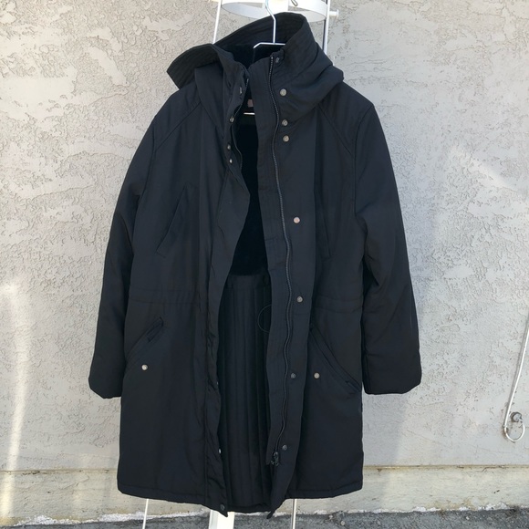 Torrid Asos Curve H&M Plus Size Hooded Black Parka - Picture 10 of 13